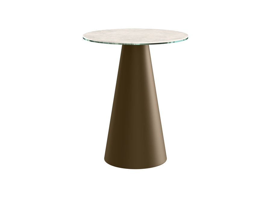 Table d'appoint 'Pilar' Diamond Cream Céramique