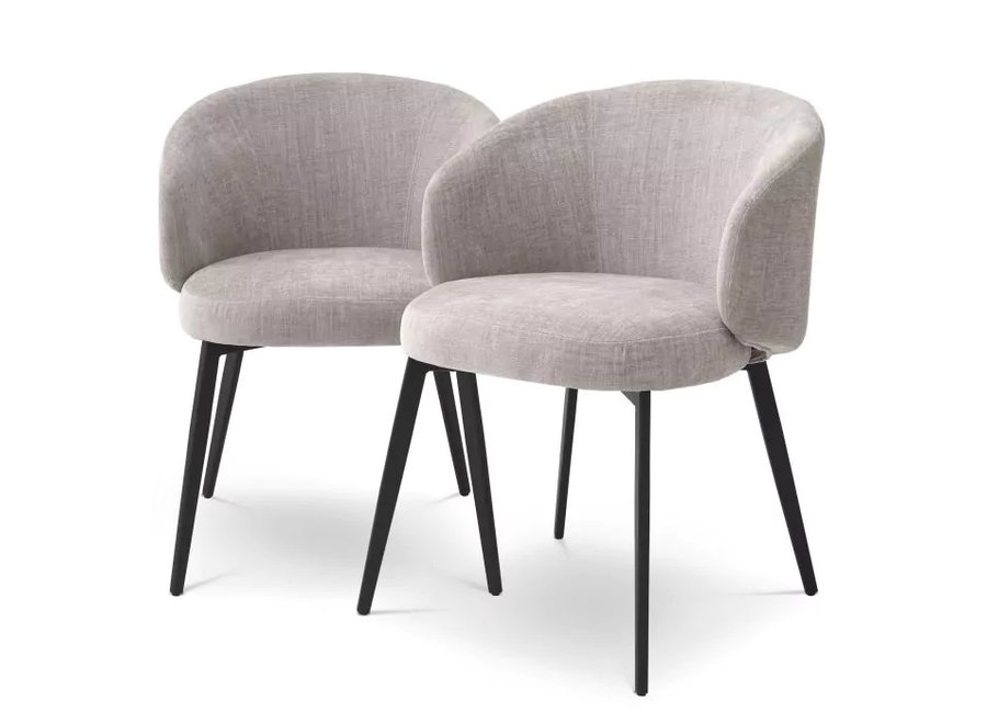 Dining chair Lloyd with arm set of 2 - Sisley grey