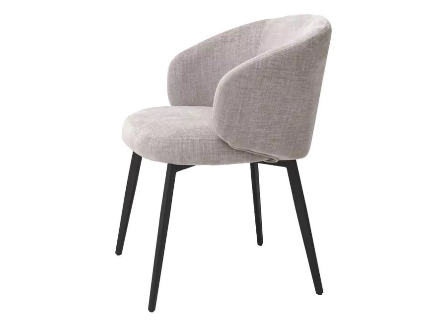 Dining chair 'Lloyd' with arm set of 2 - Sisley grey