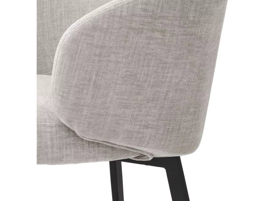 Dining chair 'Lloyd' with arm set of 2 - Sisley grey