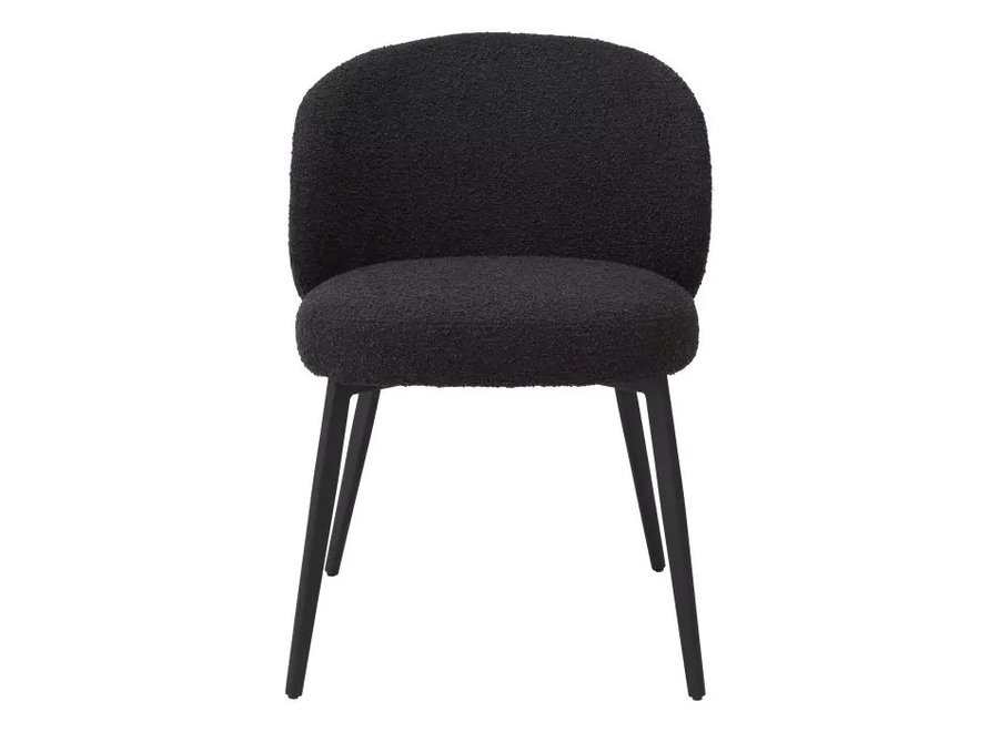 Dining chair 'Lloyd'  set of 2 - Bouclé black