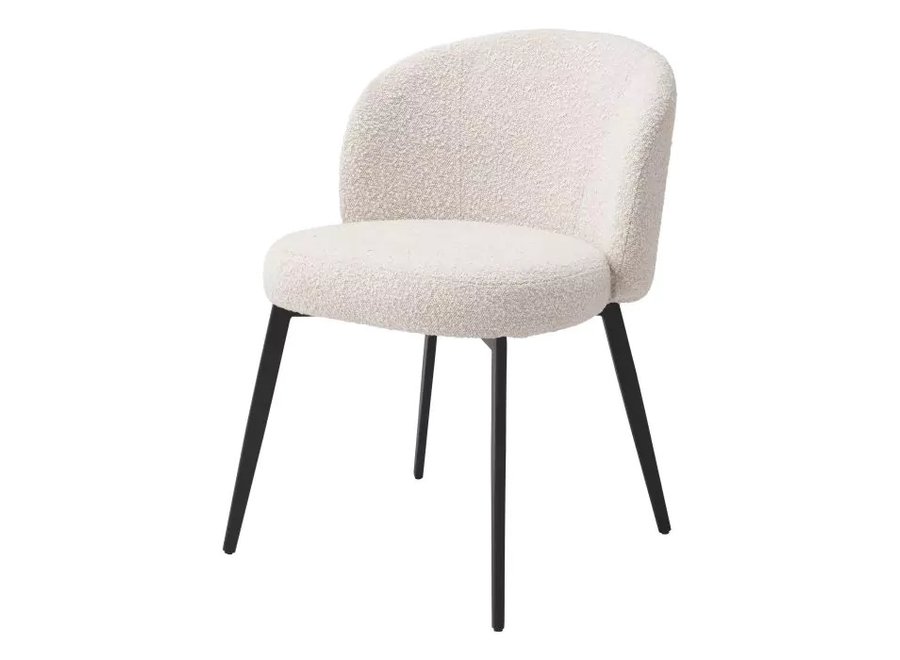 Dining chair 'Lloyd' set of 2 - Bouclé cream