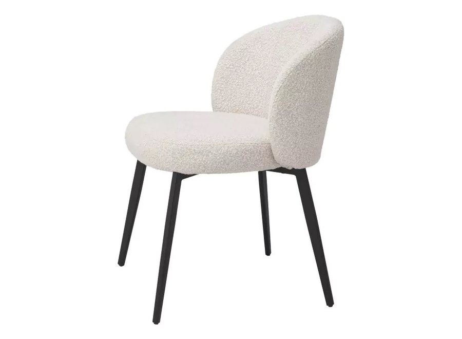 Dining chair 'Lloyd' set of 2 - Bouclé cream