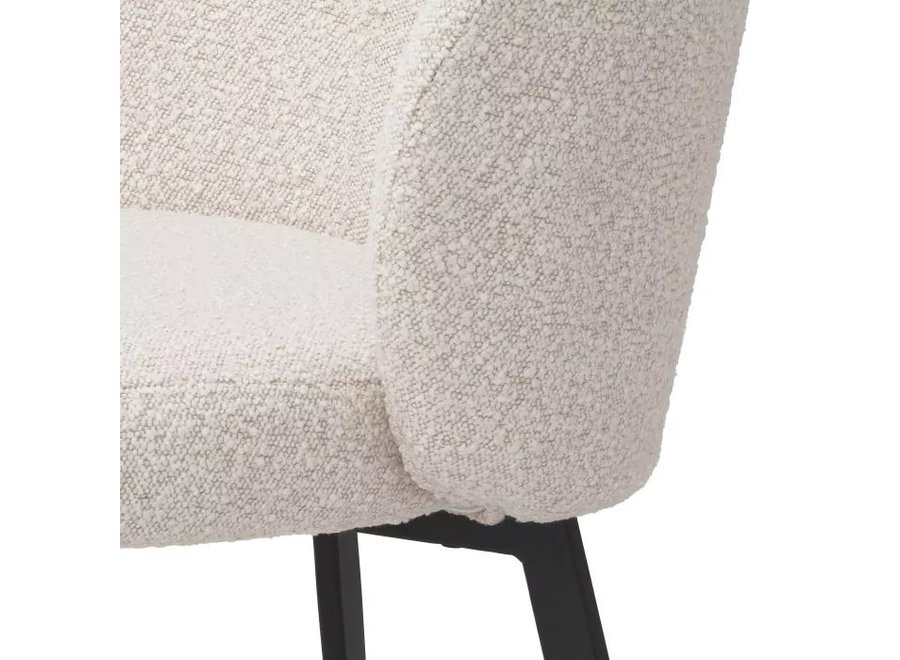 Dining chair 'Lloyd' set of 2 - Bouclé cream