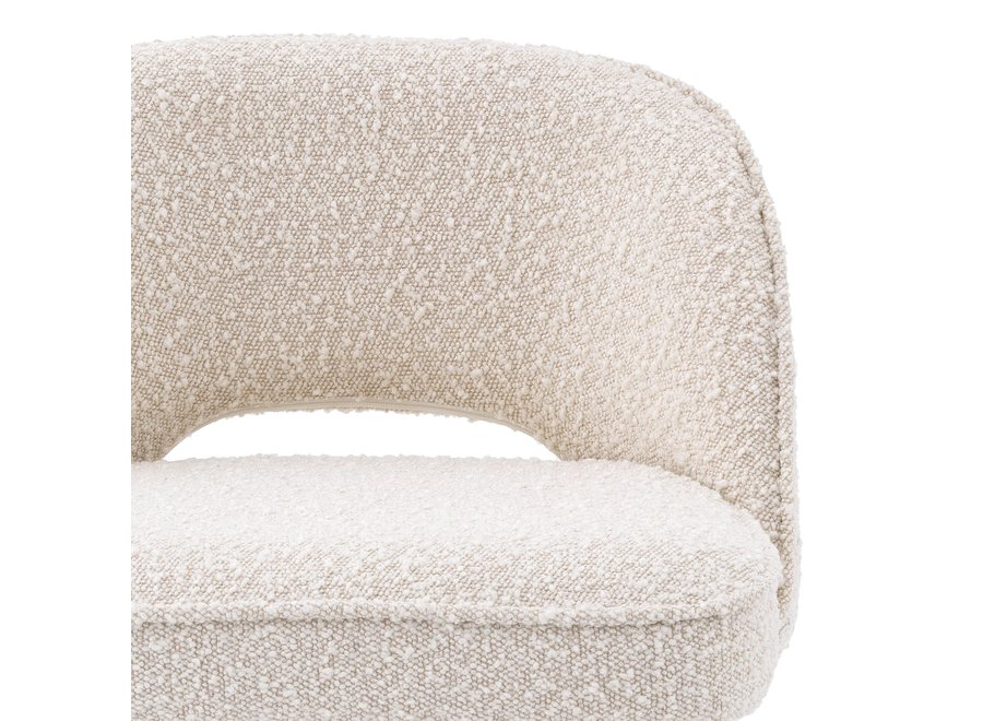 Chaise de comptoir 'Cliff' set de 2 - Bouclé cream