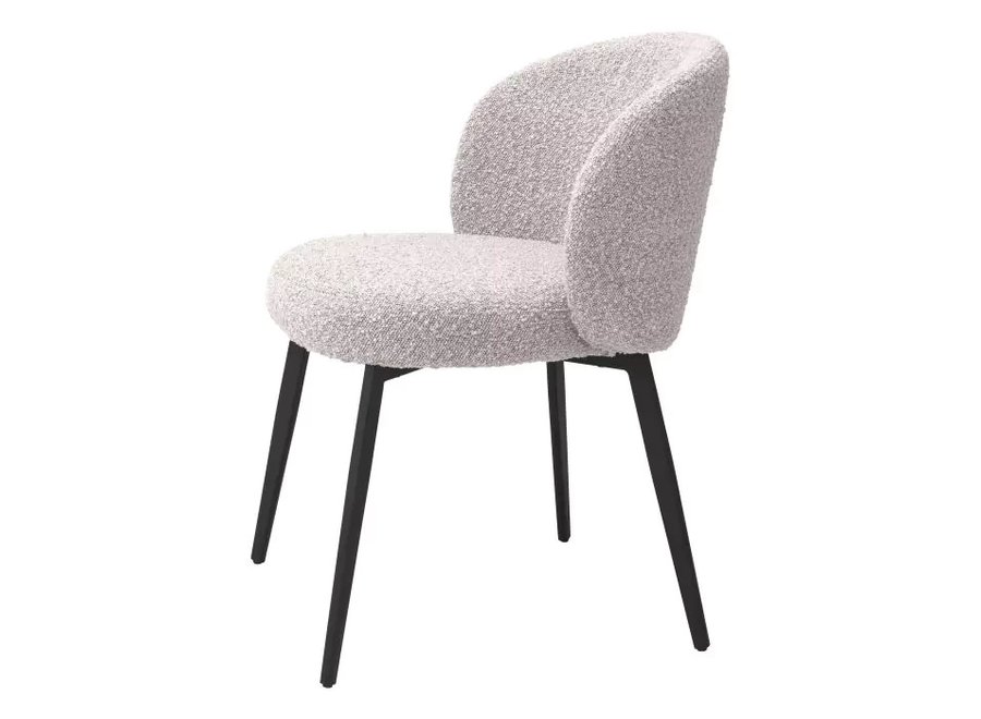 Dining chair 'Lloyd' set of 2 - Bouclé grey