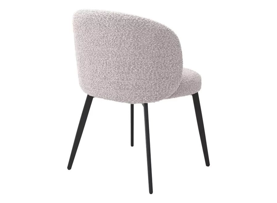 Chaise de salle à manger 'Lloyd' lot de 2 - Bouclé gris