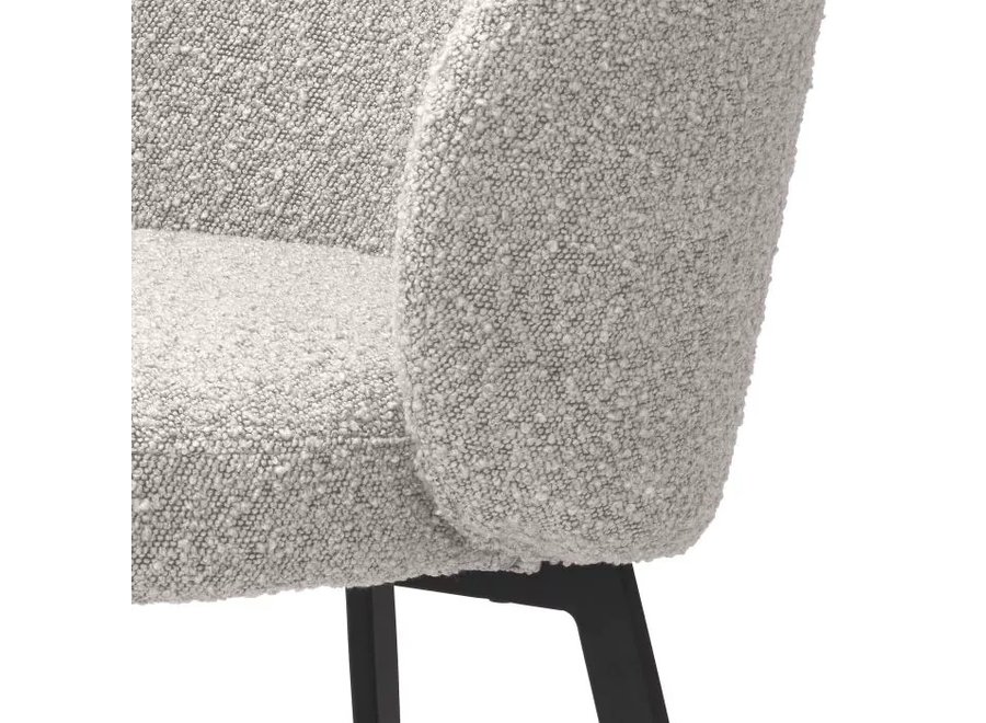 Dining chair 'Lloyd' set of 2 - Bouclé grey