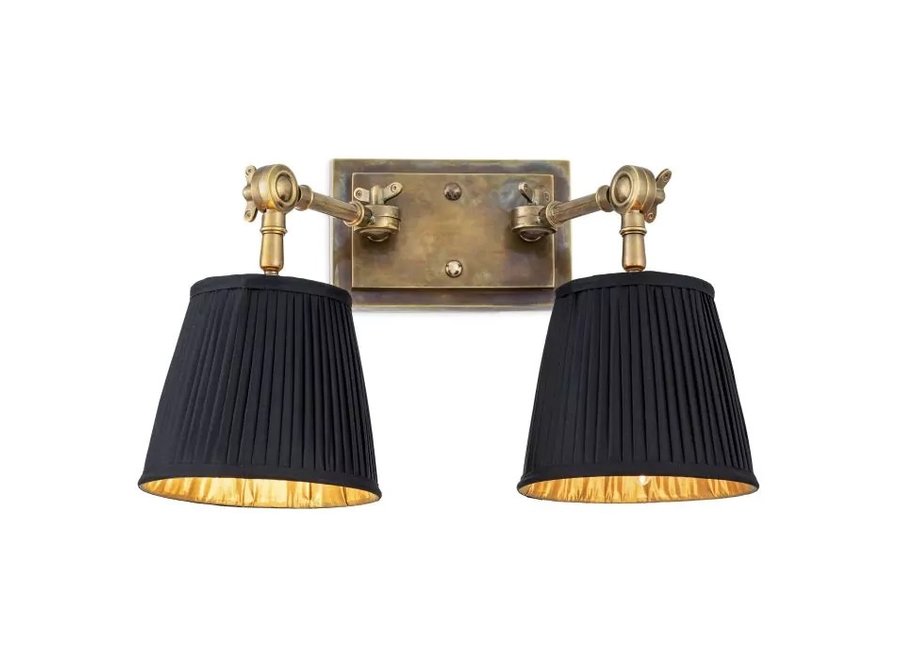 Wall lamp 'Wentworth'  - Double - Brass