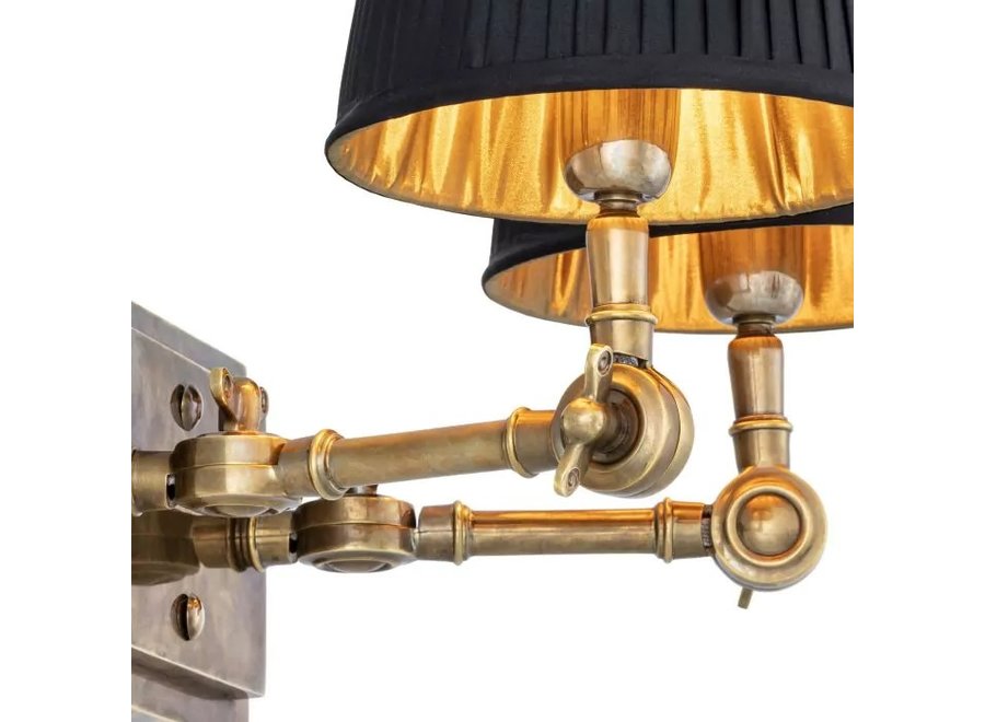 Lampe murale 'Wentworth'  - Double - Brass