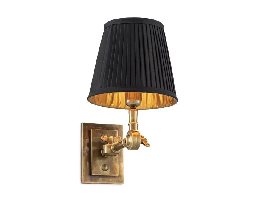 Wall lamp Wentworth - Single - Brass/Black
