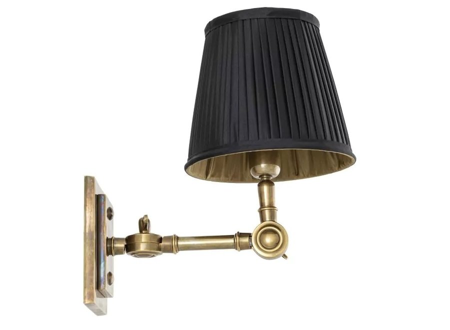 Wandlamp 'Wentworth'  - Single - Brass/Black