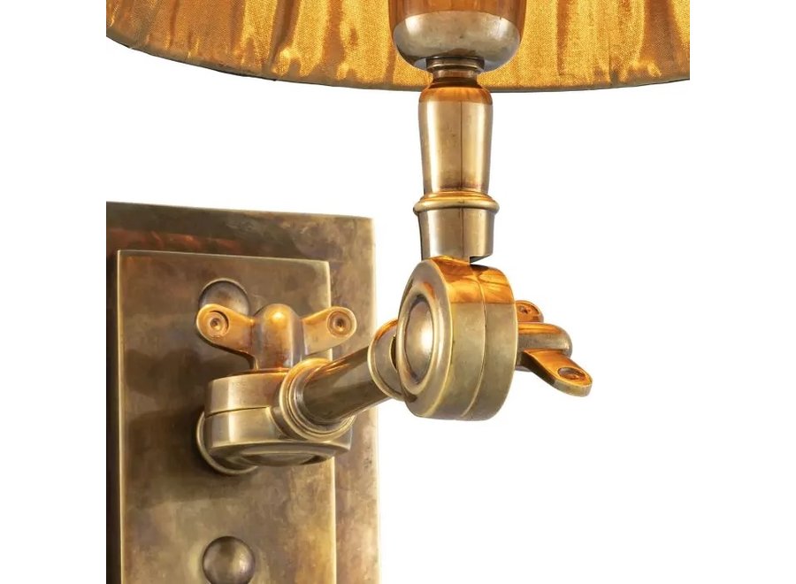 Wandlamp 'Wentworth'  - Single - Brass/Black
