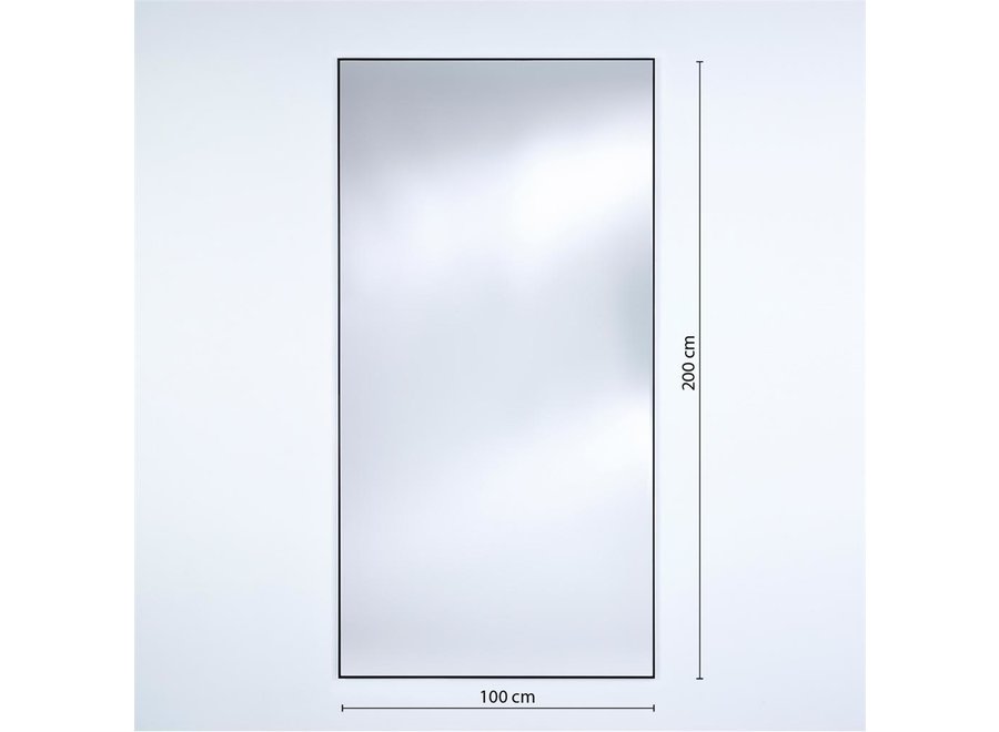 Mirror 'Lucka' Black XXL 100 x 200 cm