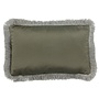 Coussin décoratif Dafne Olive + Fringe Silver