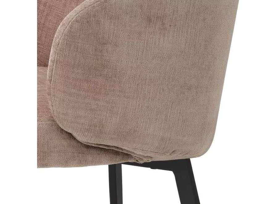 Dining chair 'Lloyd' with arm set of 2 - Sisley pink