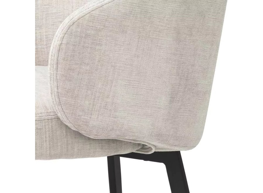 Chaise de salle à manger 'Lloyd' avec bras lot de 2 - Sisley beige