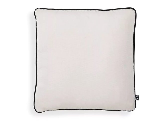 Cushion ‘Outdoor'  Off white and black piping