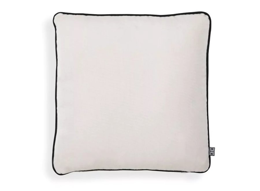 Cushion ‘Outdoor'  Off white and black piping