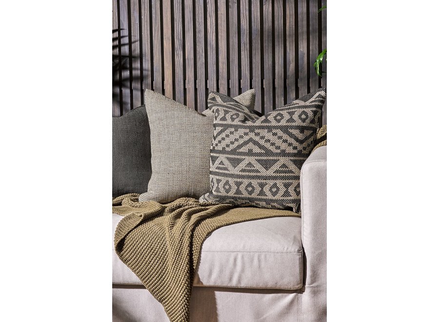 Outdoor-Kissen Sifiso - Black/Taupe