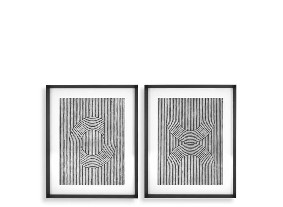 Print Cedar Grooves Set of 2