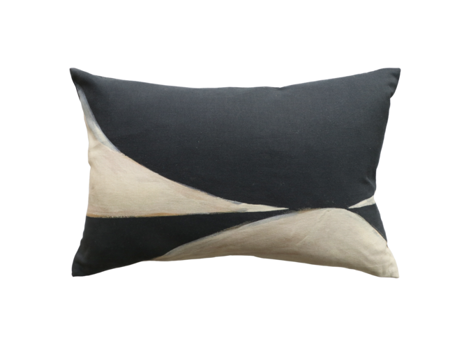 Coussin Selene - Ink/Ecru