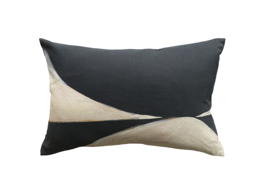 Coussin Selene - Ink/Ecru