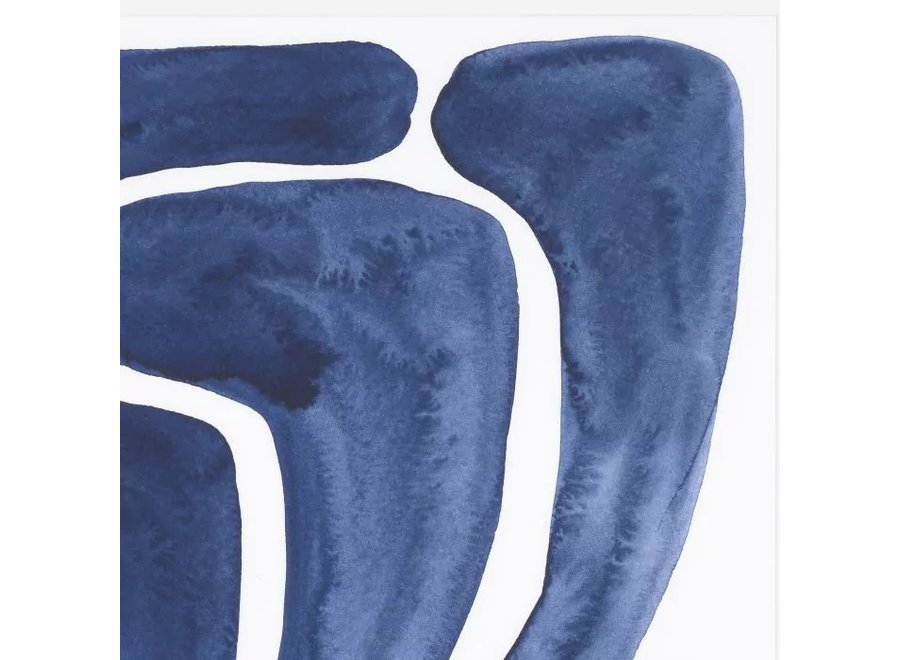 Print 'Blue Stylized Leaf' set de 2