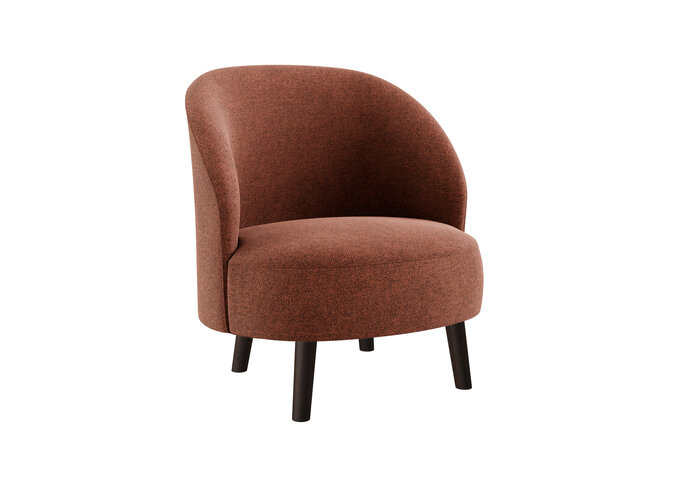 Lounge chair 'Bayron' - Rate Fabric Marron