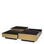 Coffee table 'Esposito' Set of 4 - Brass/Marble