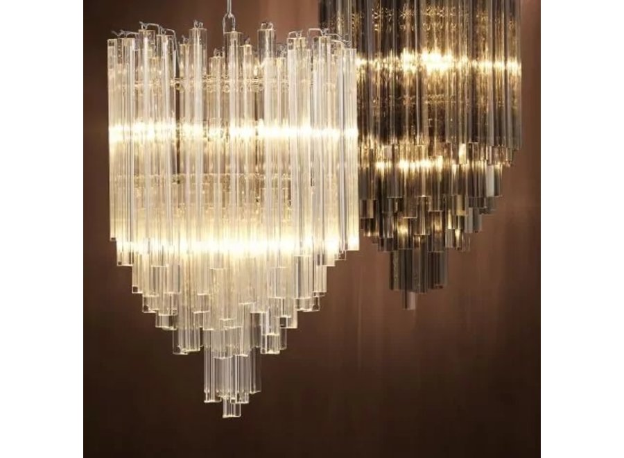 Chandelier 'Salerno'- Clear glass