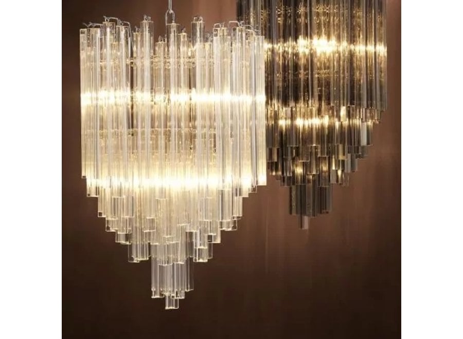 Chandelier 'Salerno'- Smoke glass