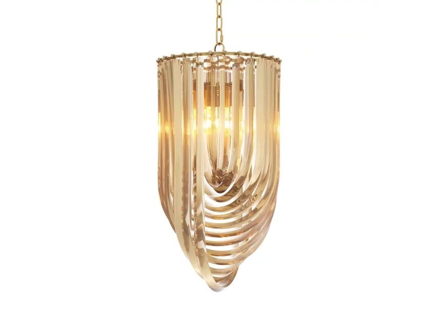 EICHHOLTZ Chandelier 'Murano' M - Brass - Wilhelmina Designs