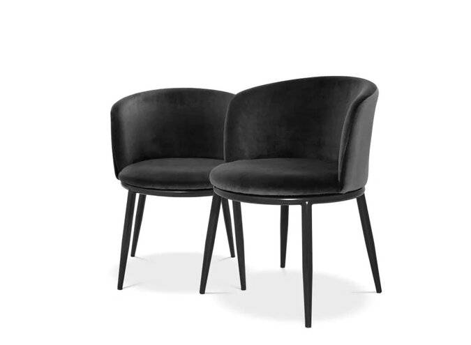 Dining chair Filmore set of 2 - Cameron  black