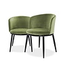 Chaise de salle à manger 'Filmore' lot de 2 - Cameron light green