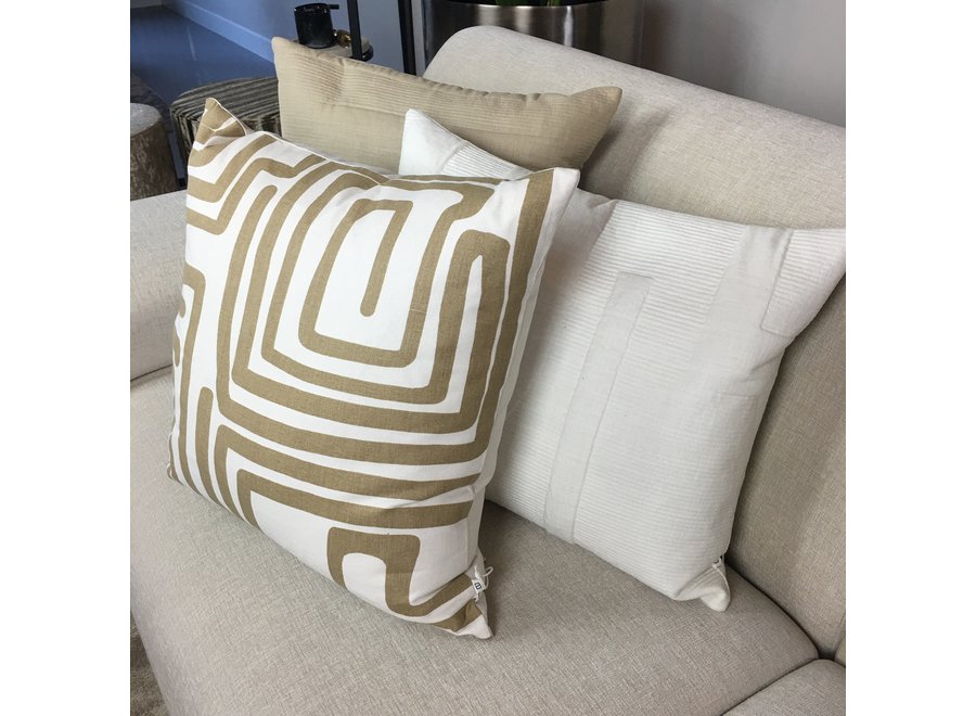 Cushion combination Taupe/Ecru: Anise, Mila & Andes