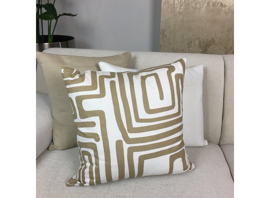 Cushion combination Taupe/Ecru: Anise, Mila & Andes