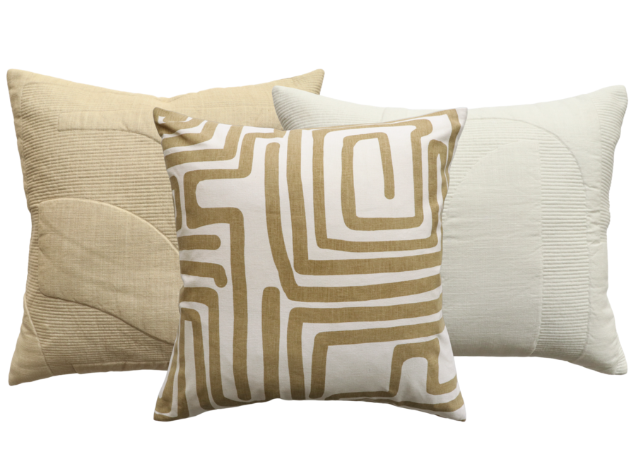 Combinaison coussin Taupe/Ecru : Anis, Mila & Andes