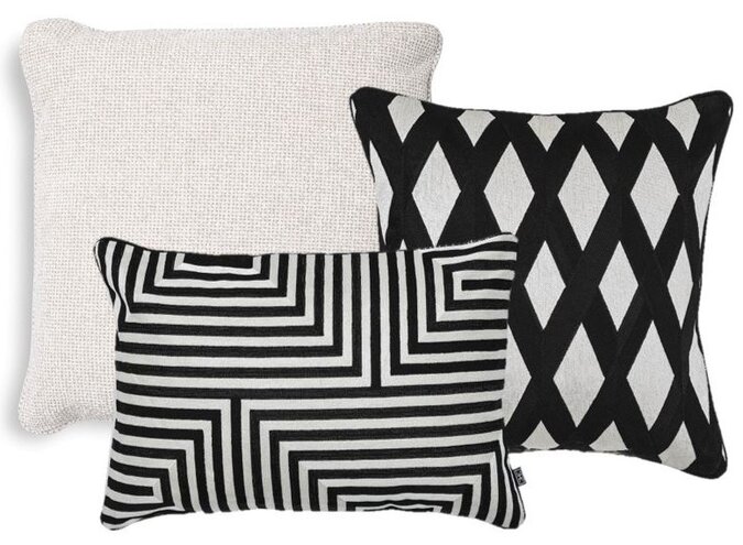 Cushion combination Black/White: Lyssa, Splender & Spray