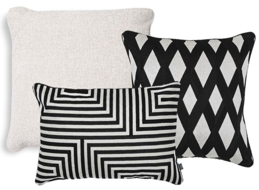 Combinaison coussin Black/White: Lyssa, Splender & Spray