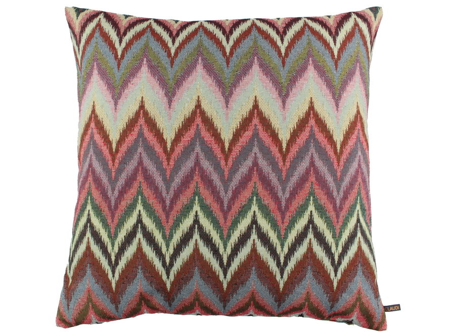 Decorative cushion Obi Aubergine Multicolor