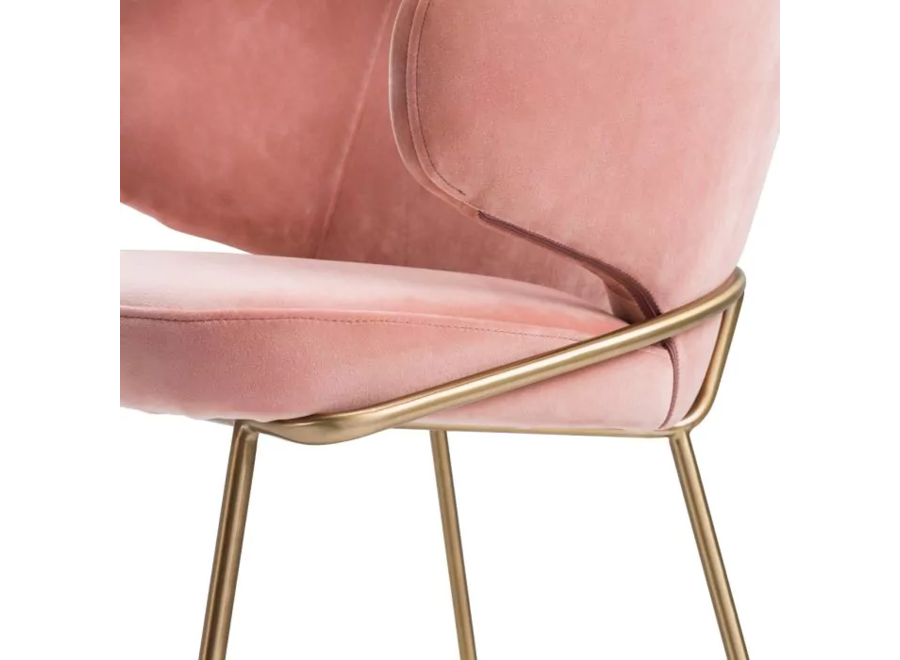 Dining Chair 'Kinley' - Savona nude velvet'
