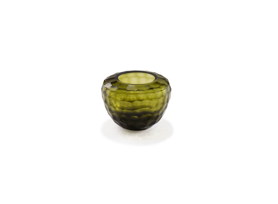 Photophore 'Agate' dans la couleur 'olive'