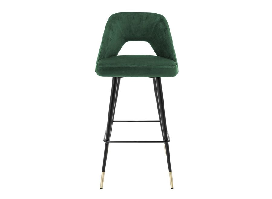 Bar Stool Avorio, Roche green velvet - OL