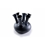 Vase en corne '7 bouches' noir mat