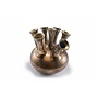 Horn vase '7 mouth' matt bronze/gold