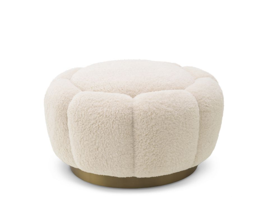 EICHHOLTZ Ottoman 'Inger' Brisbane cream Wilhelmina Designs