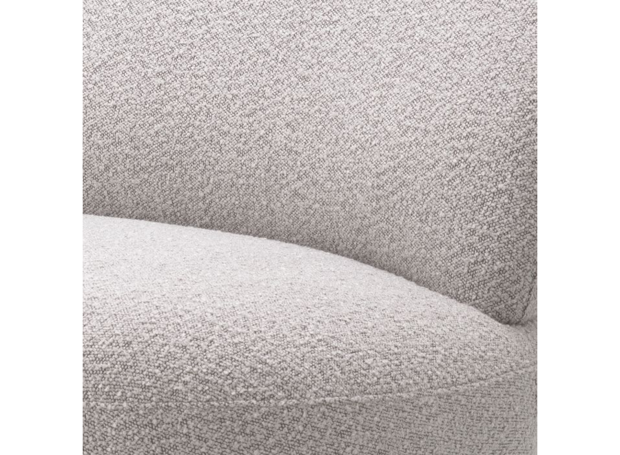 Swivel armchair 'Clément' - Bouclé grey