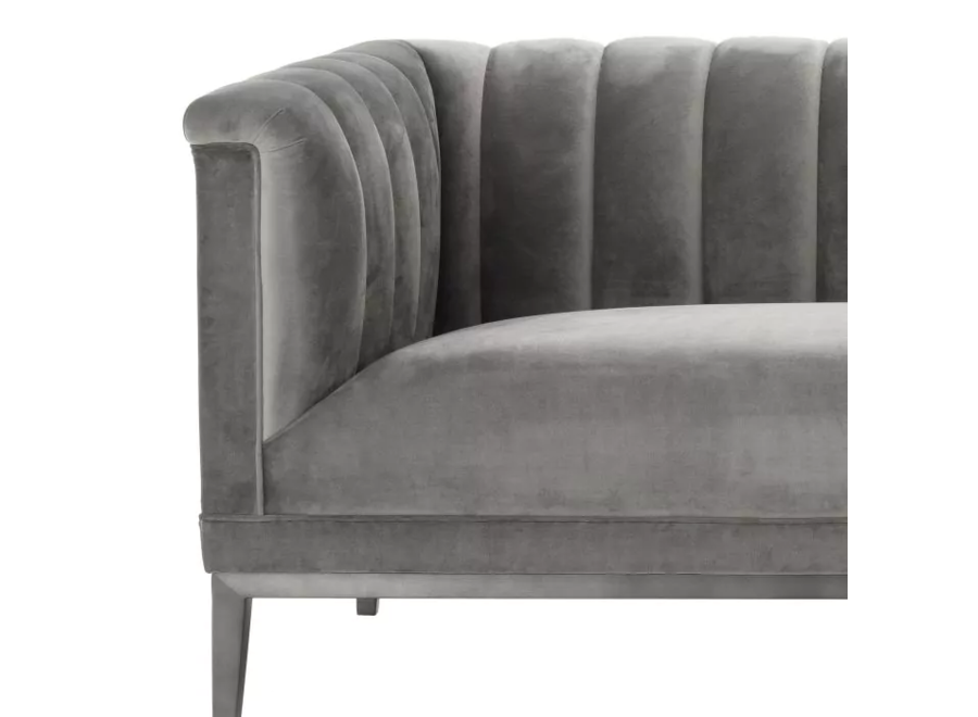 Sofa 'Raffles ' - Grey velvet