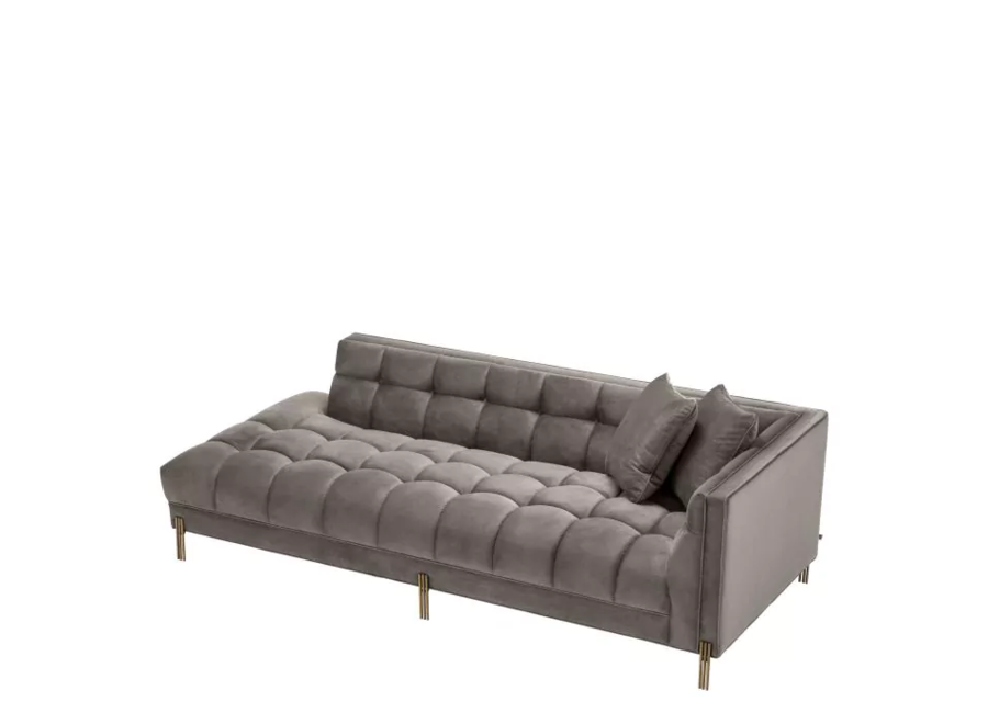 Lounge Canapé ‘Sienna' - Grey Velvet - Right